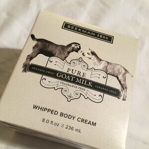 Beekman 1802 UNSCENTED whipped body cream 8 oz goat milk USA MADE
